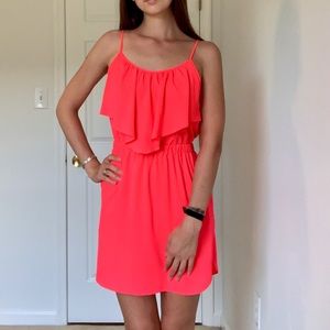 Coral mini dress